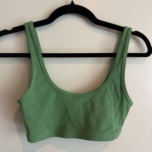 Green TNA ribbed crop top
